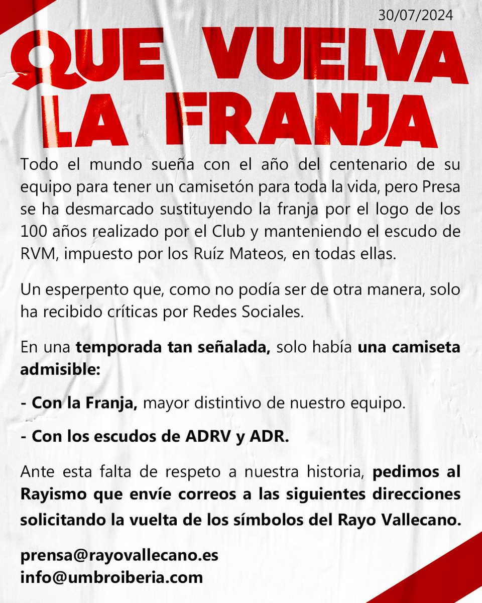 PlanetaRayista's tweet photo. Que vuelva la franja! https://t.co/cmjRgdc97z