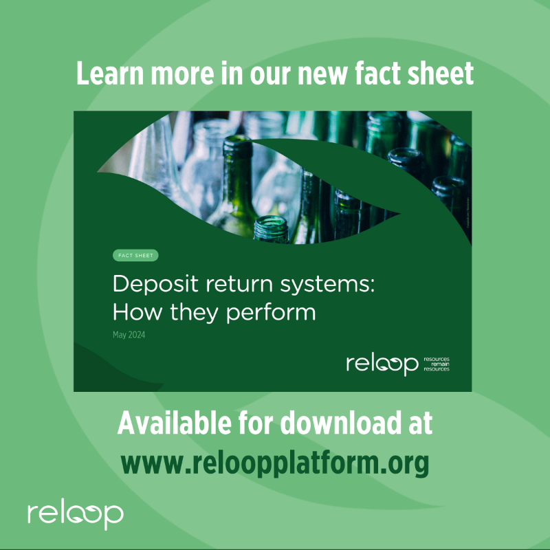 reloop_platform's tweet photo. 📢 Fact Sheet: Deposit Return Systems: How They Perform

Are you curious about Deposit Return Systems?

Our fact sheet offers the latest worldwide data. Learn how these systems boost recycling rates for beverage containers and the key factors behind their success. ♻️