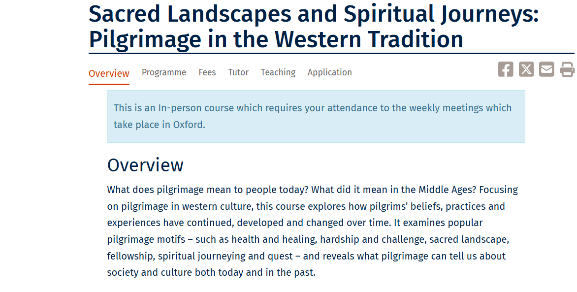 I know January 2025 may seem a long way ahead, but it's never too late to sign up to my next pilgrimage course @OxfordConted!  😊
Details here: conted.ox.ac.uk/courses/sacred…