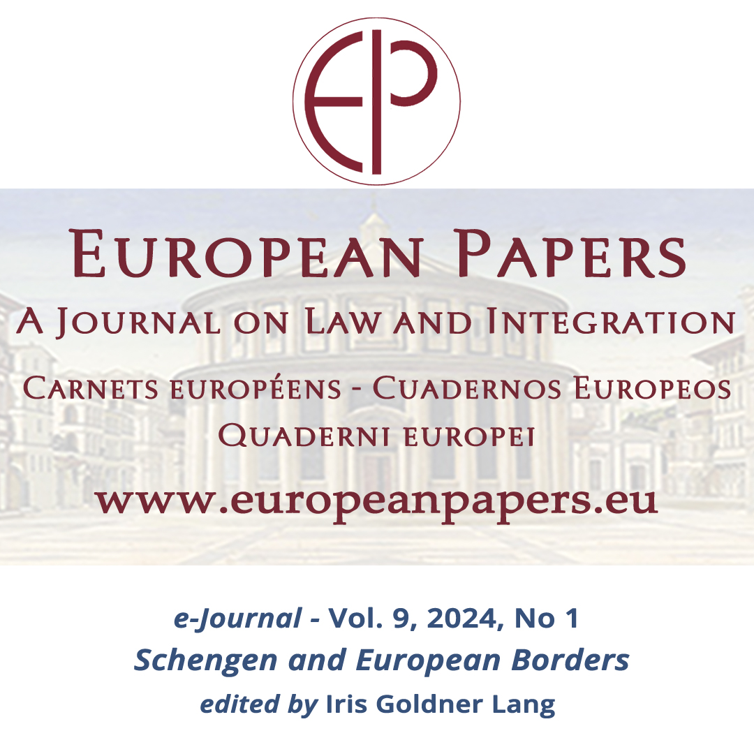 European Papers - A Journal on Law and Integration tweet media