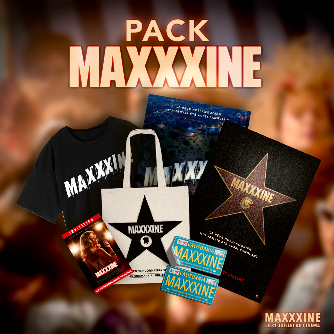 cinemateaser's tweet photo. #JeuConcours exceptionnel ! RT+ Follow pour tenter de gagner des lots de goodies #MaXXXine 
1x2 invit' + affiche dédicacée par Ti West + un Tee-shirt + Stickers 
ou 1x2 invitation + Tee shirt + Stickers 
ou 1x2 invitation + Stickers
Fin du jeu : jeudi 1er août 12h https://t.co/bmufHvFX1U