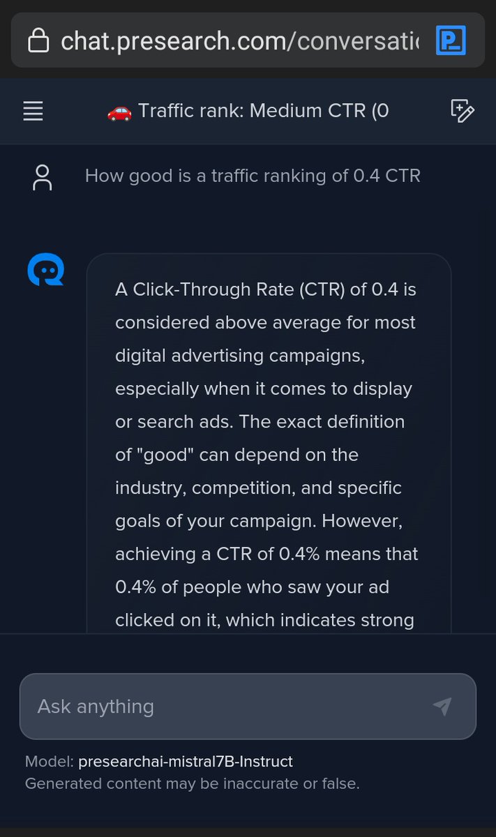 IrvineMadula's tweet image. GPT=Generative Pre-trained Transformer.
[Get in touch with me (PM) to advertise on Presearch Search Engine]
Intro:
Imagine a decentralised, privacy focused, no gatekeeping\censorship so unbiased, that's presearch
 Search Engine(SE) &amp;amp; AI project by @presearchnews, @PresearchAI,