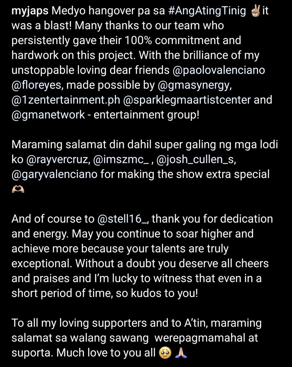 EverythingJAPS_'s tweet photo. Congratulations again to the Julie x Stell: Ang Ating Tinig team!

#JULIExSTELL #AngAtingTinig 

@MyJaps @stellajero_ https://t.co/bVOfGFBKlc