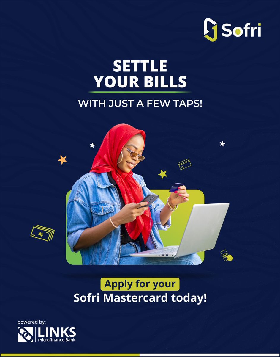 AgbaExtro's tweet photo. Unlock the ultimate convenience with the Sofri Mastercard. Enjoy hassle-free payments and transactions!
#SofriPowerCard https://t.co/cVyDI3SsiN