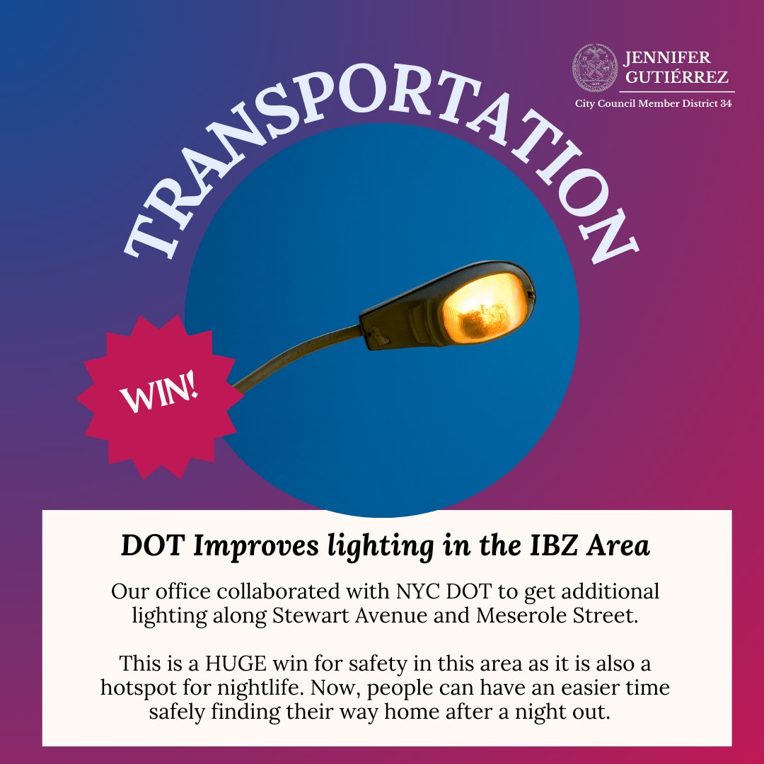Lighting Upgrades are coming to the IBZ Area &amp; nightlife hot spot along Stewart Ave &amp; Meserole St.

With additional lighting in the area,  more people will be able to find their way home safely after dark.

Thank you, <a href="/NYC_DOT/">NYC DOT</a> for your commitment to public safety!