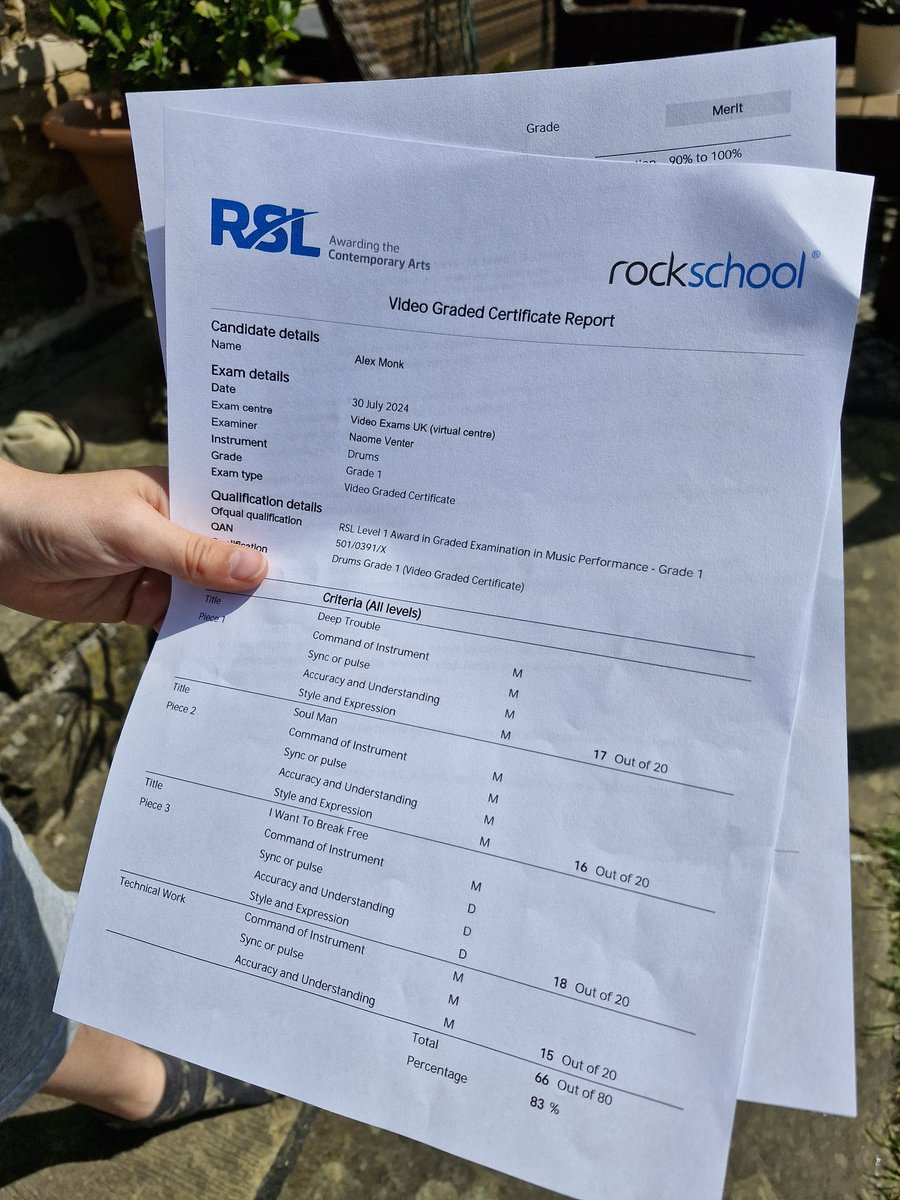 Dawn Monk (@dawnmonk3) on Twitter photo Massive well done to Alex on passing his drumming exam. He got a merit with 83% 👏👏👏🥁 @WCPSc2026 <a href="/WCPSMusic1/">WCPS Music</a> Massive well done to Alex on passing his drumming exam. He got a merit with 83% 👏👏👏🥁 @WCPSc2026 <a href="/WCPSMusic1/">WCPS Music</a>