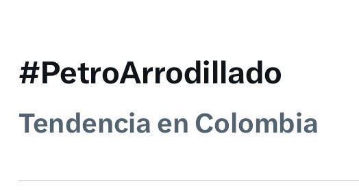 Que el mundo se entere que los colombianos rechazamos a Maduro.

Aquí el único arrodillado es #PetroArrodillado