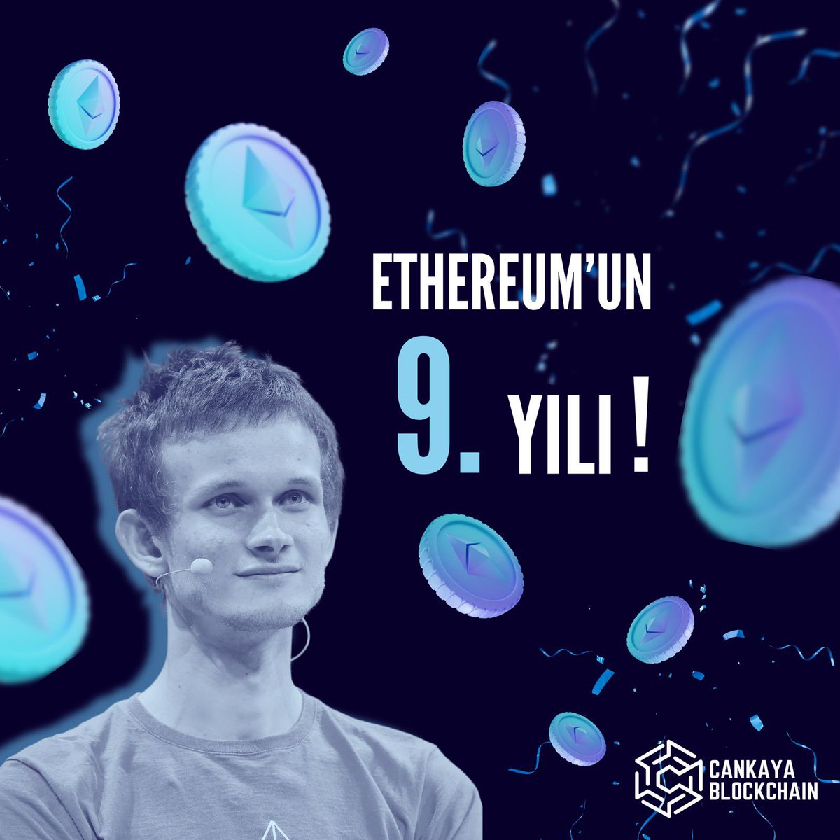 🎉 Ethereum bugün 9 yaşında! 🚀 30 Temmuz 2015'te başlayan bu yolculuk, blockchain dünyasında devrim yarattı. Bol dApp'li yaşlara! 🎂
