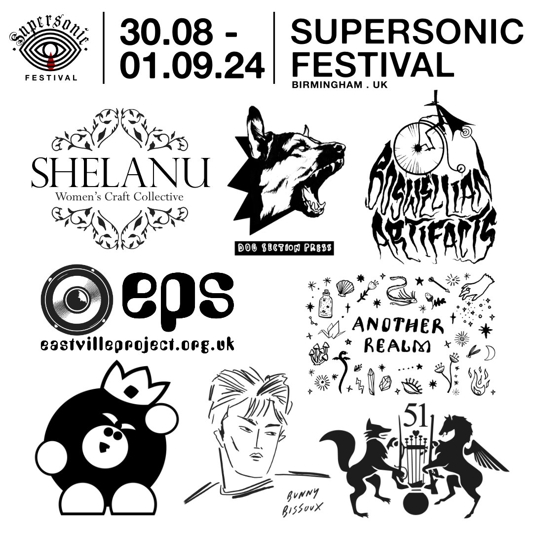 Supersonic Festival (@supersonicfest) on Twitter photo MARKETPLACE ANNOUNCED⚡️
Returning to our makertplace this year we have <a href="/dogsectionpress/">Dog Section Press</a>, <a href="/ShelanuCraft/">Shelanu Collective</a>, <a href="/bunnybissoux/">BUNNY BISSOUX</a> Boswellian Artifacts, Another Realm, <a href="/eastvilleyeovil/">Eastville Project Space</a>, <a href="/thrilljockey/">Thrill Jockey</a>, The State51 Conspiracy, Edgeworld records!
We'll see you there!
supersonicfestival.com MARKETPLACE ANNOUNCED⚡️
Returning to our makertplace this year we have <a href="/dogsectionpress/">Dog Section Press</a>, <a href="/ShelanuCraft/">Shelanu Collective</a>, <a href="/bunnybissoux/">BUNNY BISSOUX</a> Boswellian Artifacts, Another Realm, <a href="/eastvilleyeovil/">Eastville Project Space</a>, <a href="/thrilljockey/">Thrill Jockey</a>, The State51 Conspiracy, Edgeworld records!
We'll see you there!
supersonicfestival.com