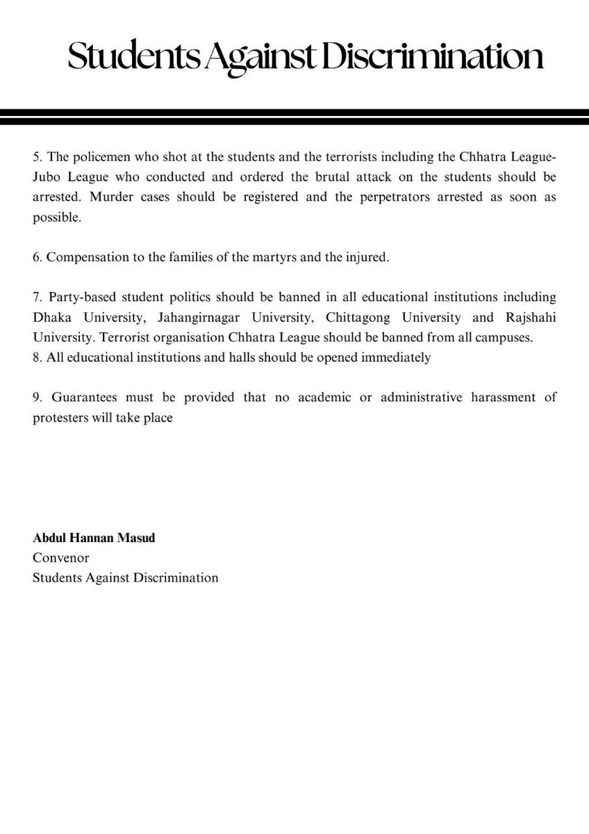 anonymousTA231's tweet photo. Press Release for International Media and Organisations 
"March for Justice" ✊🇧🇩

#SaveBangladeshiStudents #SaveTheStudents #StudentsUnderAttack
#StepDownHasina #quotareformmovement2024 #Bangladesh https://t.co/aKTE3ZpnnP