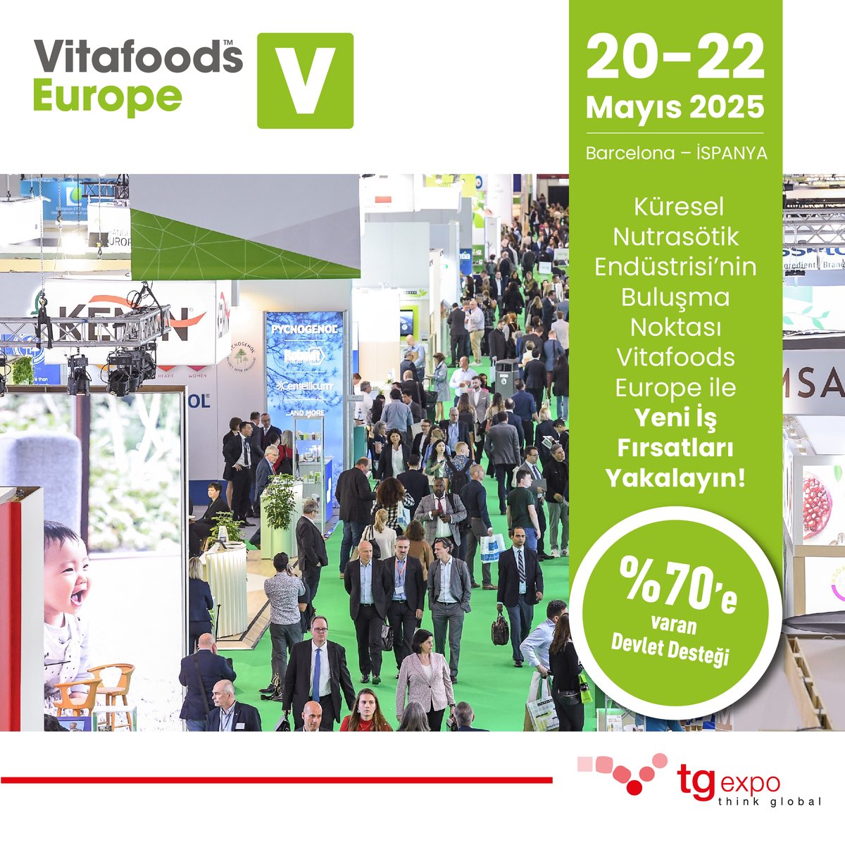 📅 Nutrasötik endüstrisinin en büyük fırsatlarını yakalayacağınız Vitafoods Europe, 20-22 Mayıs 2025'te Fira Barcelona Gran Via’da! 

🔗Katılımcı olun: 
tgexpo.com/katilimci-olun/ 

#vitafoodseurope #barcelona2025 #nutrasötik #sağlık #wellness #gıdatakviyeleri