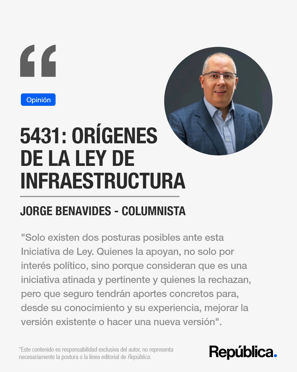 Opinión | "Solo existen dos posturas posibles ante esta Iniciativa de Ley. Quienes la apoyan, no solo por interés político, sino porque consideran que es una iniciativa atinada y pertinente y quienes la rechazan, pero que seguro tendrán aportes".

✍️ Por <a href="/JBenavides9/">Jorge Benavides</a>:
🔗