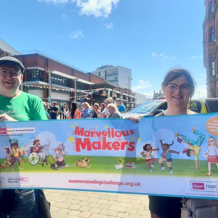 We enjoyed being part of Barrows contribution to Cumbria Unity Festival. Celebrating all that’s good about our community. Thanks to the organisers, banner makers, entertainers &amp; activity partners. Big thanks to our volunteer Alison for staffing our info desk.
