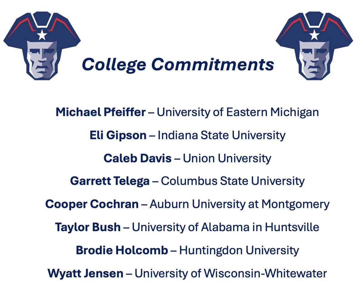 Congratulations to our 2024 Sophomores that are moving on to play at the Next Level. Thank you for what you gave to our program. 
Go Patriots⚾️🇺🇸