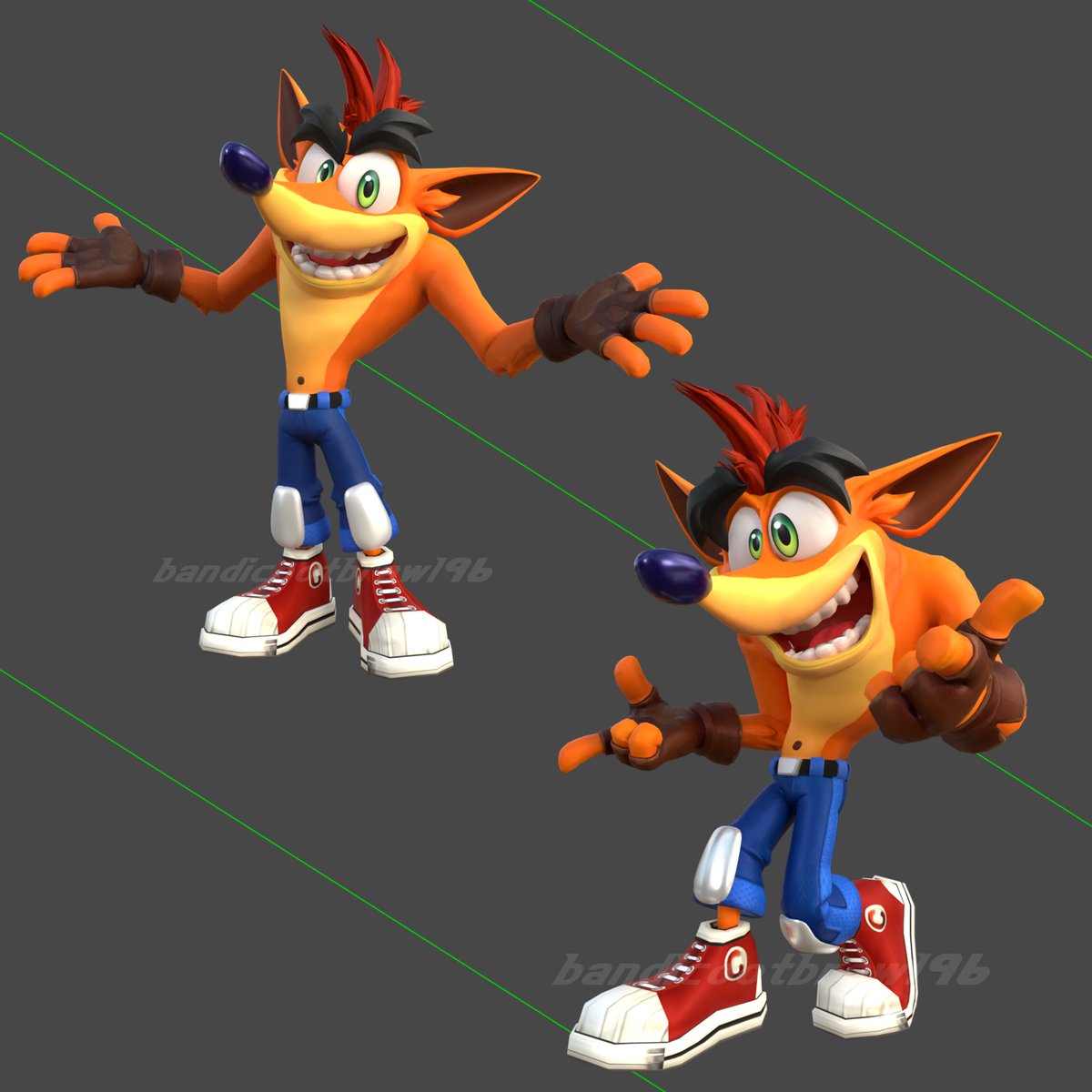 bandibrawl96's tweet photo. Darn you Crash Bandicoot!
It's Crash Bandicoot, he's the crazy orange guy yet he's cool. Big bandick motads cash banooca!
Model is an edit of the IAT, Twinsanity, CNK, and Skylanders mixed together
More Crash Bandi the better
#CrashBandicoot #b3d #CrashBandicootFanArt https://t.co/myHK9EwqQP