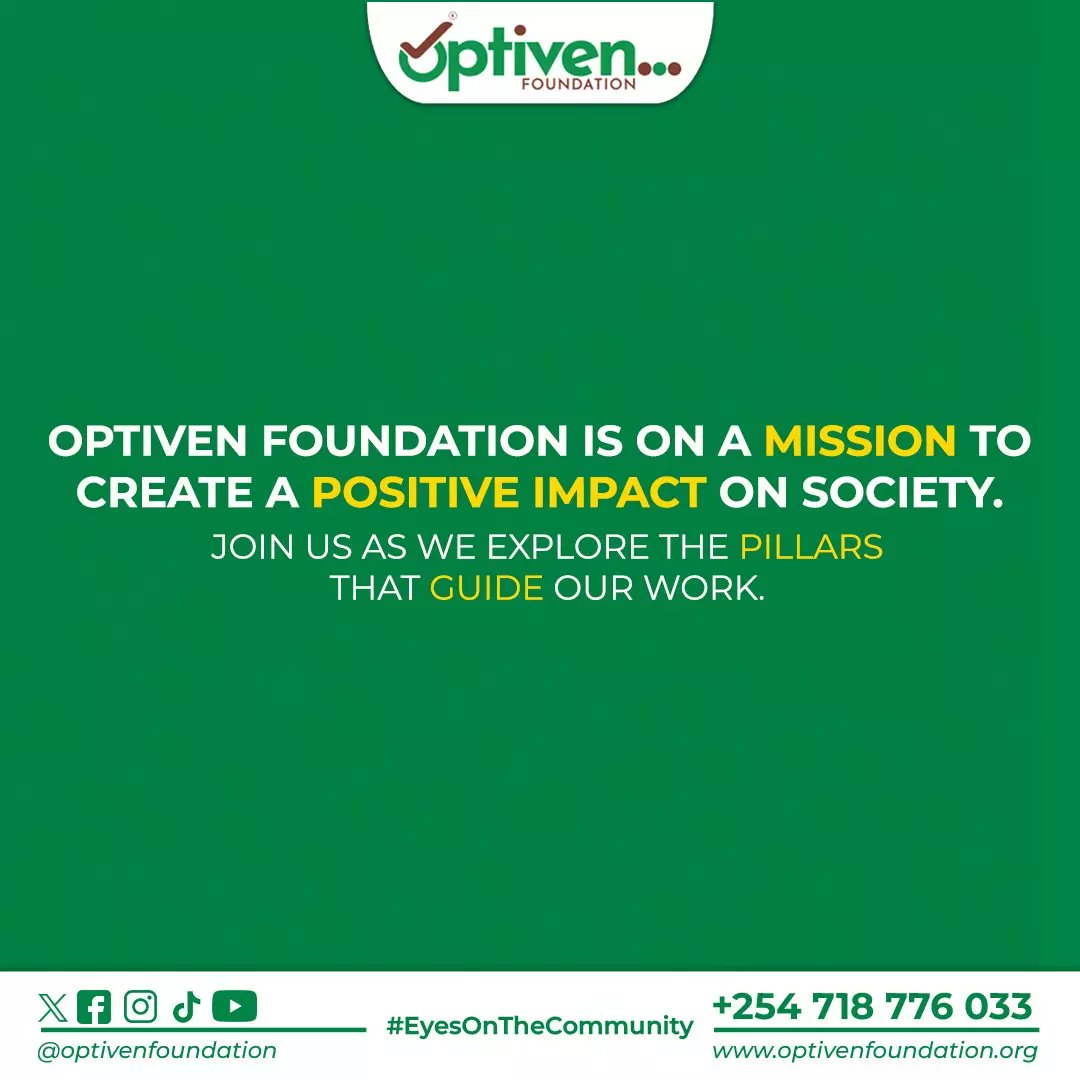 OptivenFoundatn's tweet photo. Together, let us create a world where all people prosper.
Join us in our mission to empower communities through the 4 pillars that guide Optiven Foundation.

#EyesOnTheCommunity
#OptivenFoundation
#Csr https://t.co/an8lps2o2L