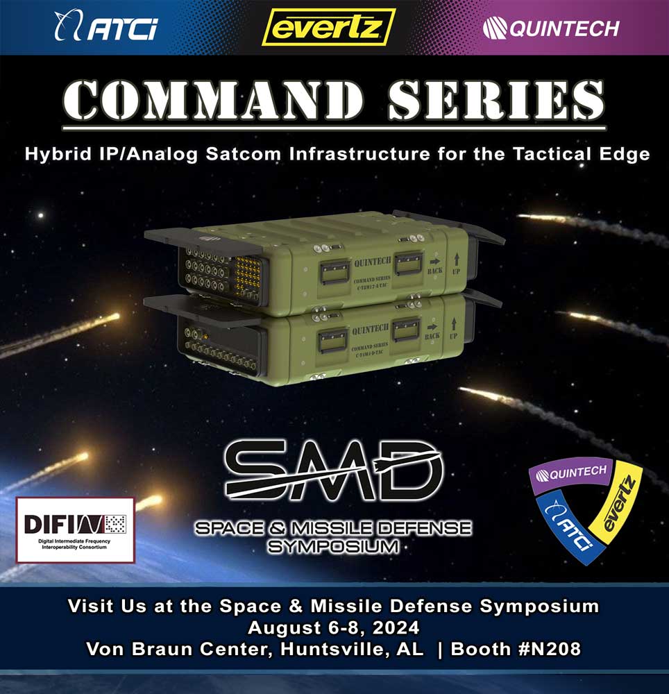 Quintech Electronics (@quintech_rf) on Twitter photo Come Visit Quintech @ Space & Missile Defense Symposium August 6-8 at Von Braun Center in Huntsville, AL. Booth #N208
We will be showcasing our Command Series products:
<a href="/SpaceMissileDef/">SpaceMissileDef</a> Come Visit Quintech @ Space & Missile Defense Symposium August 6-8 at Von Braun Center in Huntsville, AL. Booth #N208
We will be showcasing our Command Series products:
<a href="/SpaceMissileDef/">SpaceMissileDef</a>