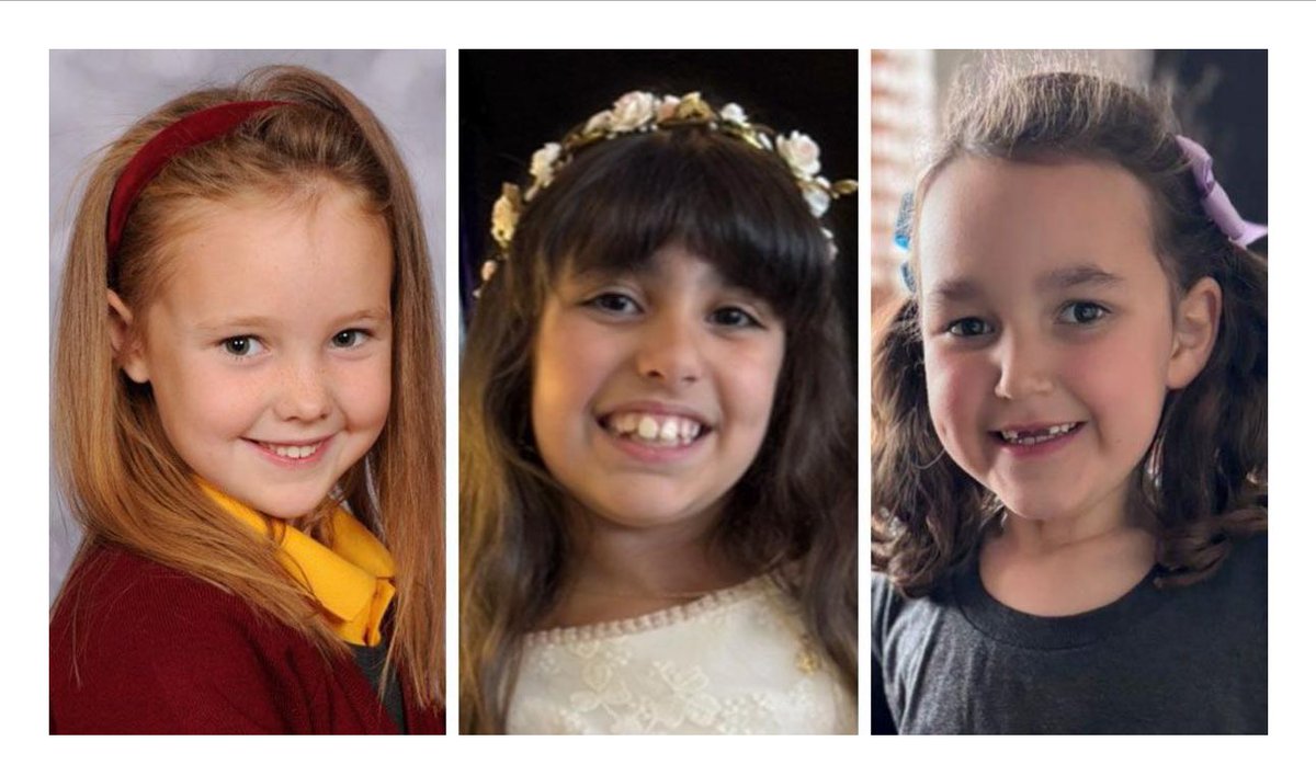 Elsie, Alice &amp; Bebe, May your sweet souls rest in eternal peace.🩷🩷🩷
My heart breaks for your families.
My thoughts with those injured &amp; 
To those heroes that did what they could to prevent further loss, with no thought for their safety, thank you💙
#southportattack
#southport