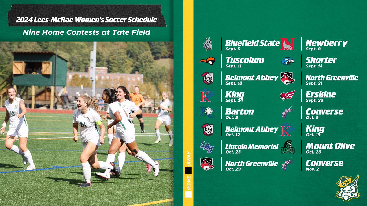 Lees-McRae Athletics (@lmcbobcats) on Twitter photo .<a href="/LMCwsoccer/">Lees-McRae Women’s Soccer</a> and head coach Cally Morrill have announced their upcoming schedule for the fall season. Read more⬇️
📰➡️tinyurl.com/49psex8k
#BEmore | #GoBobcats .<a href="/LMCwsoccer/">Lees-McRae Women’s Soccer</a> and head coach Cally Morrill have announced their upcoming schedule for the fall season. Read more⬇️
📰➡️tinyurl.com/49psex8k
#BEmore | #GoBobcats