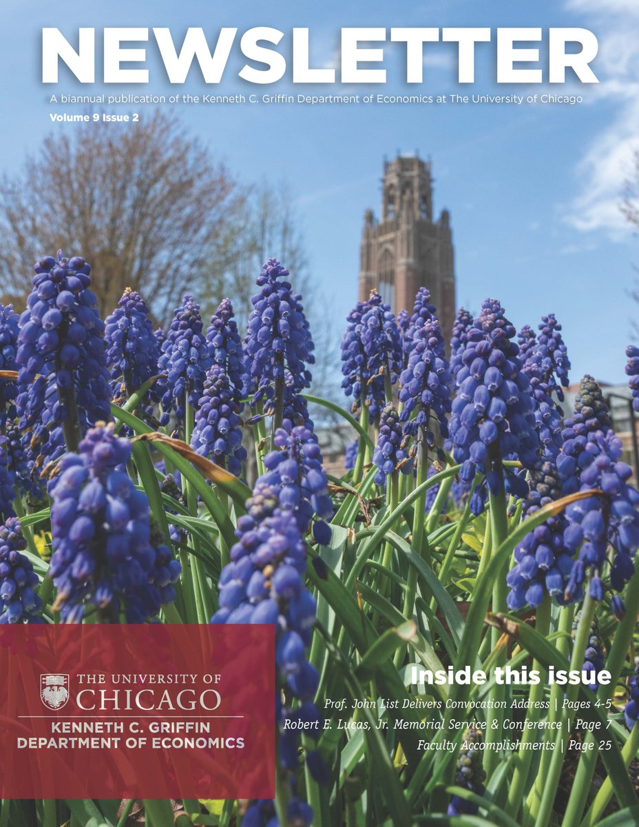 UChi_Economics's tweet image. The next issue of our Alumni Newsletter is here! Get the inside scoop on Convocation, student and faculty research, faculty accomplishments, and more! 📰: 
uchicago.box.com/s/hfgzk70ez97w…  

#AlumniNewsletter #Economics #StudentResearch #FacultyResearch #College #MAPSS #MACSS #PhD