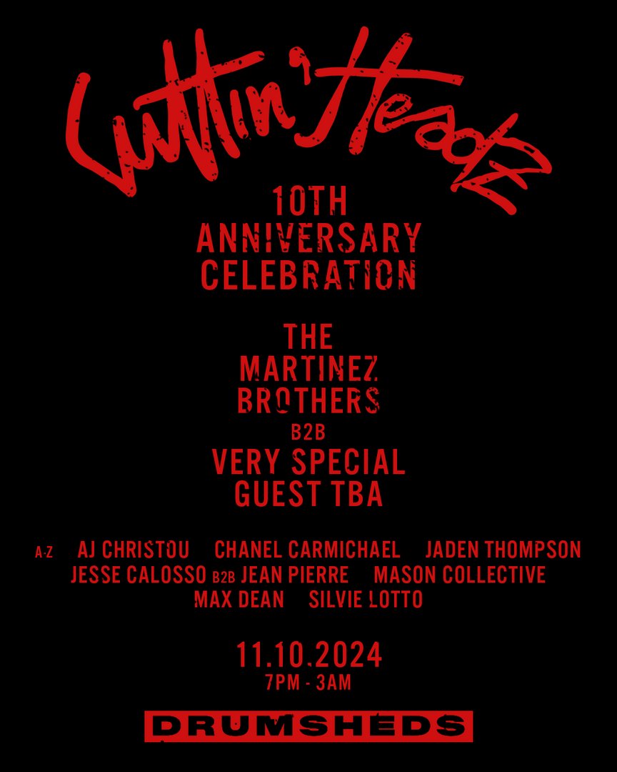 London, we’ll be back soon to celebrate 10 years of <a href="/Cuttin_Headz/">Cuttin' Headz</a> at <a href="/drumsheds/">Drumsheds</a> in October. Can’t wait. 🫡🔥 drumshedslondon.com/cuttin-headz/