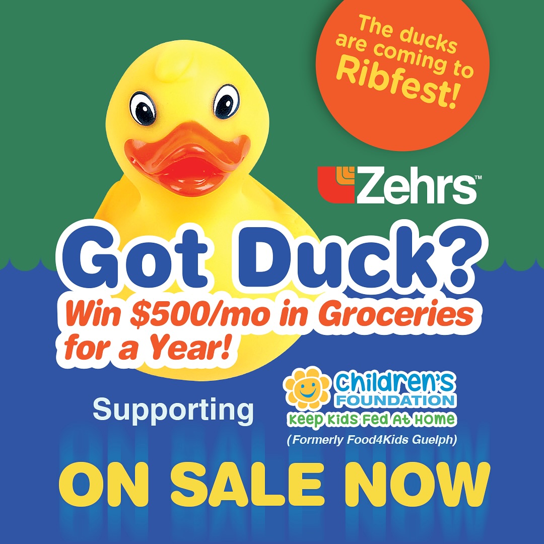 Let's get quackin'! Everyone's favourite FUNdraiser is back, and tickets are on sale! Proceeds will support the @childrensfdngw ‘Keep Kids Fed At Home’ program (Formerly Food4Kids Guelph) 🍊

Fly on over to gotduck.ca and ger your tickets today!

#duckrace #guelph
