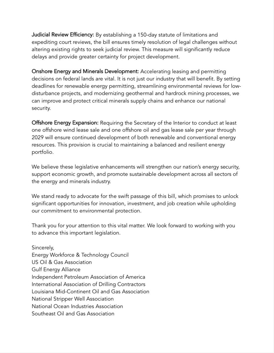 SEoilandgas's tweet photo. The Southeast Oil &amp; Gas Assn joined other organizations across the country encouraging Senate leaders to enact permitting reform. 

Federal permitting for decades now has unnecessarily delayed needed energy projects. Fixing this would benefit all Americans. https://t.co/kfDXvV5cUy