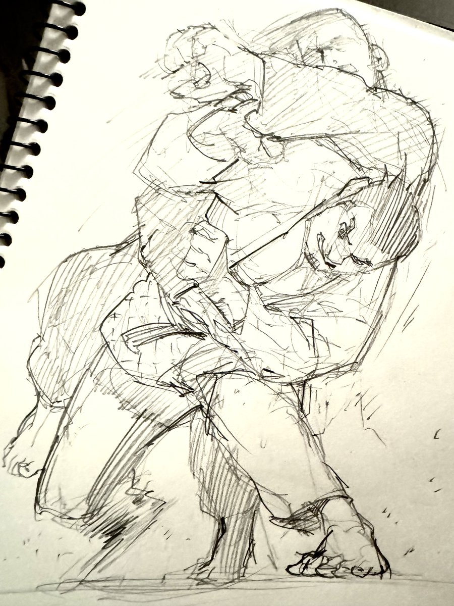 #1日1ラクガキ
組み手争いが苦手なので、両袖持っての袖釣込腰を特訓してたり‥‥みたいな妄想

 #逆転検事12 