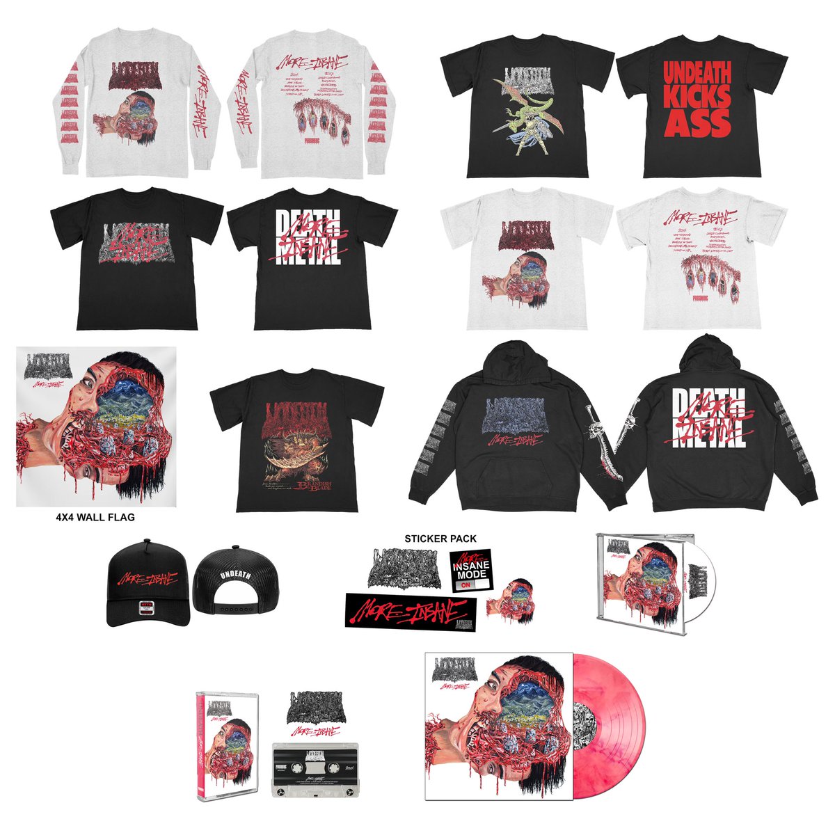 undeathNY's tweet photo. The third Undeath album, MORE INSANE, is releasing everywhere on October 4th.

Engineered, Mixed and Mastered by Mark Lewis
Produced by Mark Lewis and Undeath
Artwork by Matthew Browning

The first single off More Insane, BRANDISH THE BLADE, is streaming everywhere NOW https://t.co/xUszIXfbbB