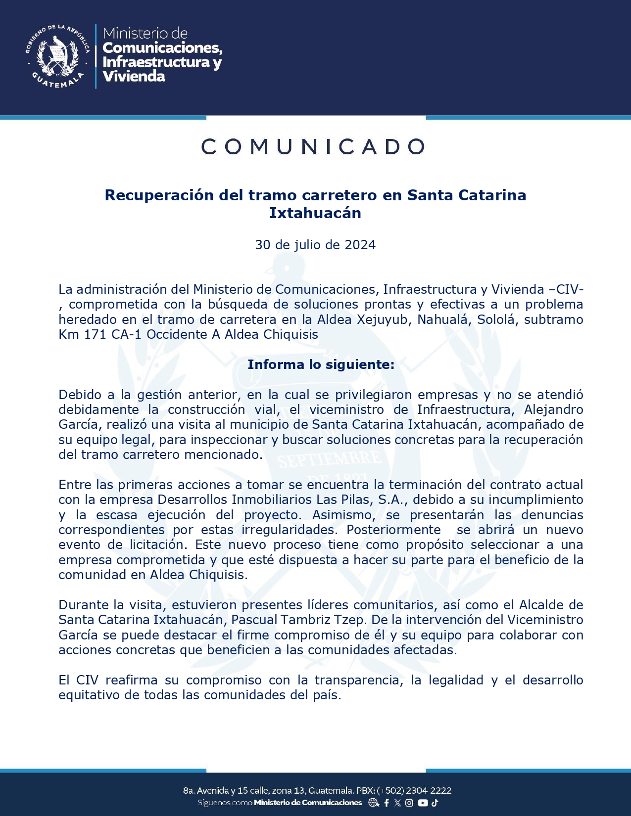 #ComunicadoCIV ????????????????????????????????????????????????????? ???????????? ???????????????????? ???????????????????????????????????? ???????? ???????????????????? ???????????????????????????????? ?????????????????????????????????????????
