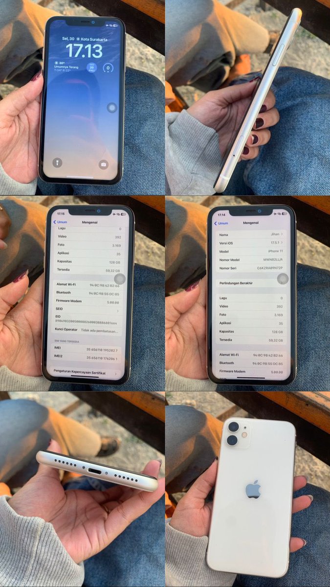 Wts iphone 11 white 128gb bisa tanya dulu, cod sragen-solo #zonauang