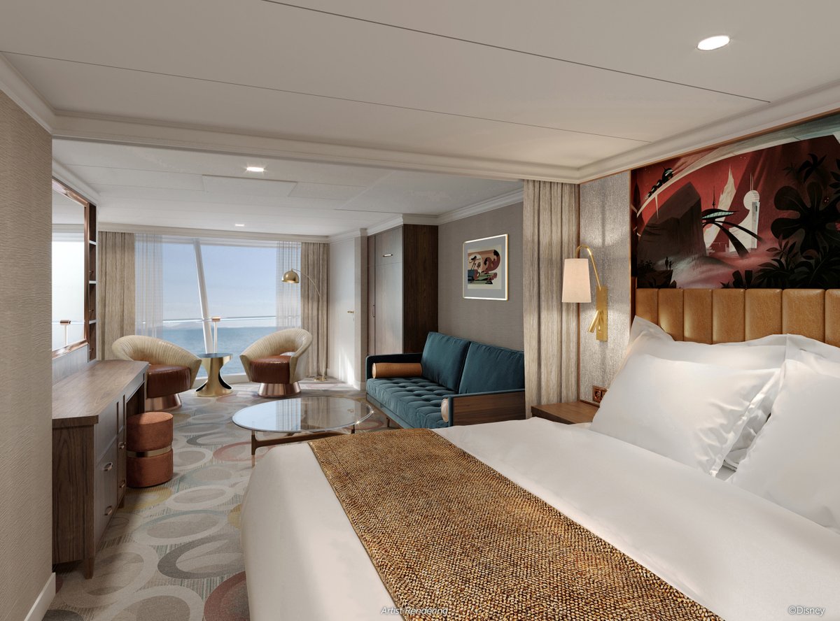 DisneyParks's tweet photo. FIRST LOOK at #DisneyDestiny staterooms themed after The Incredibles, Hercules, and Fantasia 🚢 ✨ https://t.co/BcGoBOKkiP https://t.co/0TJFJNDrF3