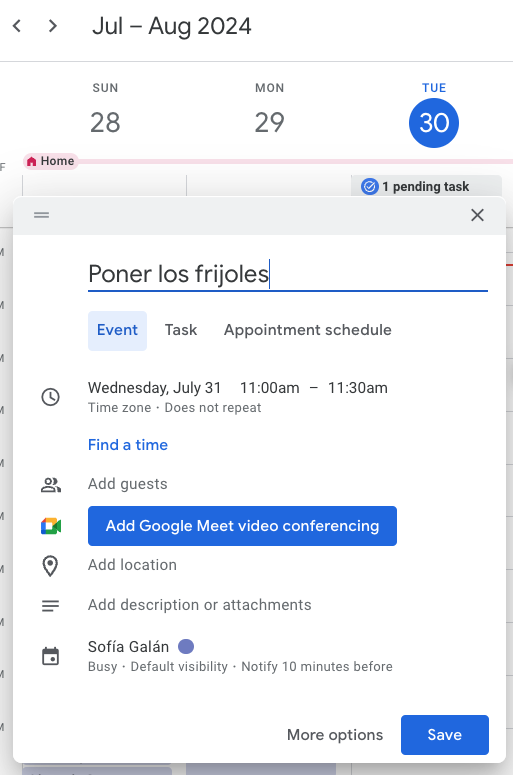 Soy señora nivel pongo en mi calendario que tengo que poner los frijoles a cocer :D