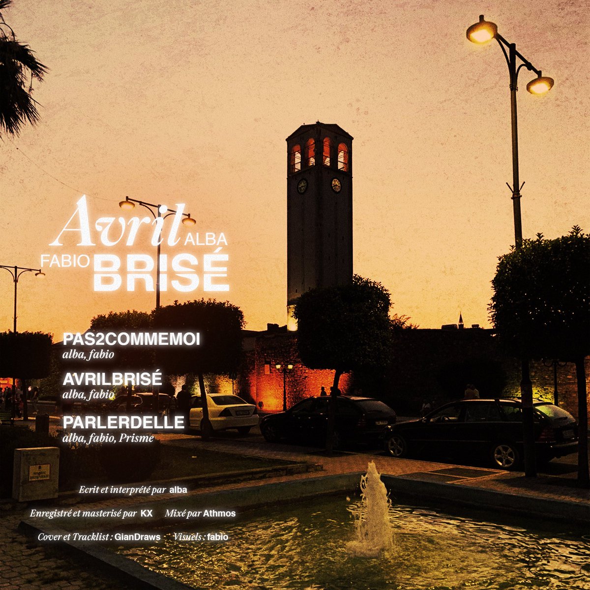 AVRILBRISÉ - EP 3 TITRES DISPONIBLE LE 02/08

prod fabio 
feat Prisme (TRACK 3)

REC <a href="/kxaumix/">KX</a> 
MIX athmos 
MASTER <a href="/kxaumix/">KX</a> 
COVER/TRACKLIST @giandraws 

ZOTI E SHTOFTË