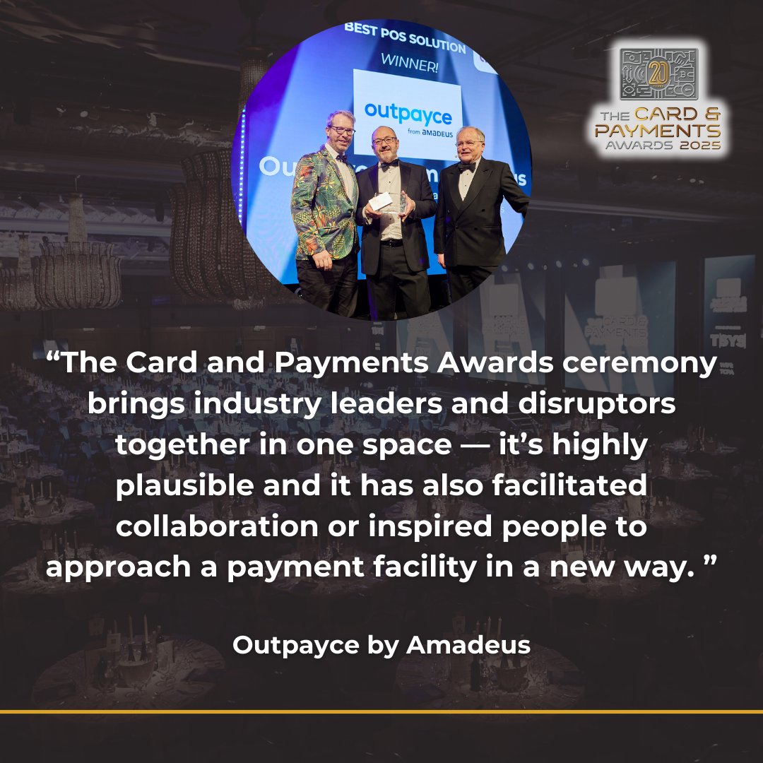 The Card & Payments Awards (@tcpawards) on Twitter photo 2024 WINNER SPOTLIGHT: Celebrating @Outpayce's Win at TCPA 2024 for Best POS Solution! 🏆
Are you ready to showcase your own innovations? Enter The Card & Payments Awards 2025 now! cardandpaymentsawards.com/thecardandpaym…
#TCPA #PaymentsInnovation 2024 WINNER SPOTLIGHT: Celebrating @Outpayce's Win at TCPA 2024 for Best POS Solution! 🏆
Are you ready to showcase your own innovations? Enter The Card & Payments Awards 2025 now! cardandpaymentsawards.com/thecardandpaym…
#TCPA #PaymentsInnovation