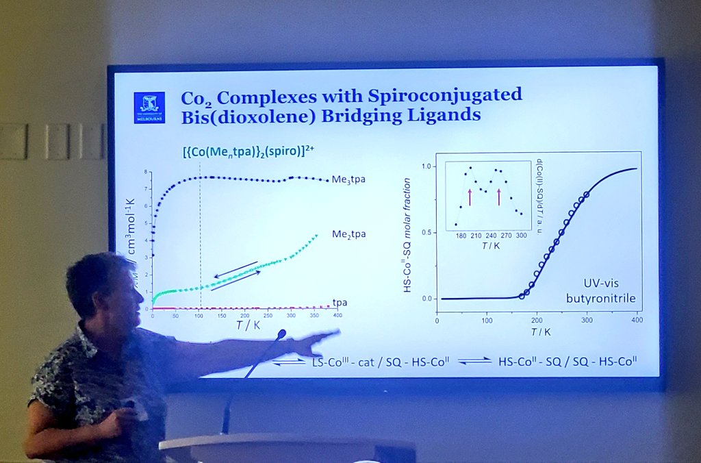 LMacreadie's tweet image. Excellent to see leading research from @ColetteBoskovic and Paul Donnelly from @ChemistryUoM at the #ICCC2024! @RACI_Inorganic 👏🥳