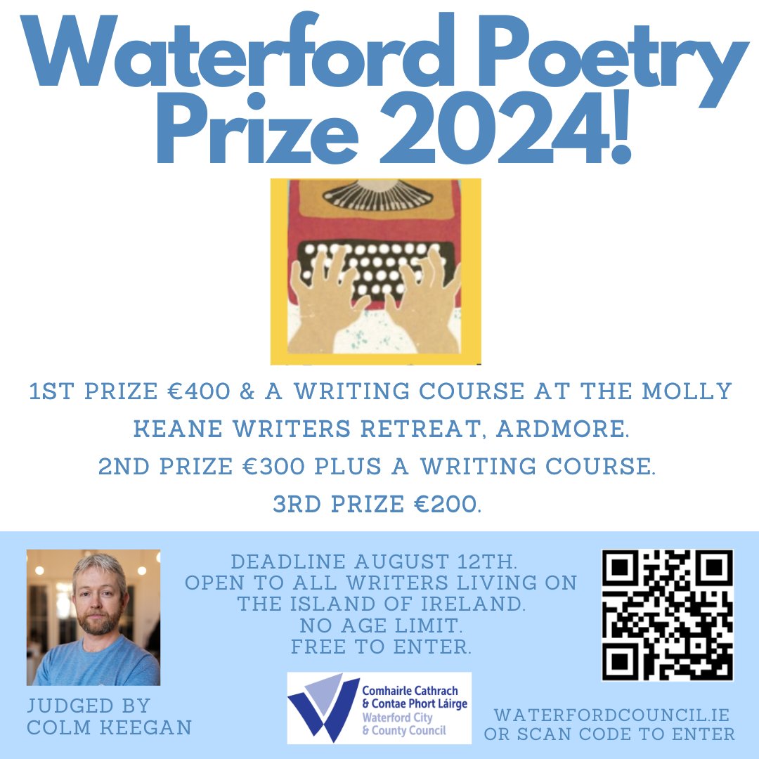 Hey, can you help get the word out for this cool opportunity?

The Waterford Poetry Prize is now open for entries!

Please spread the word so new poets can be discovered! 🤸

submit.link/2JY