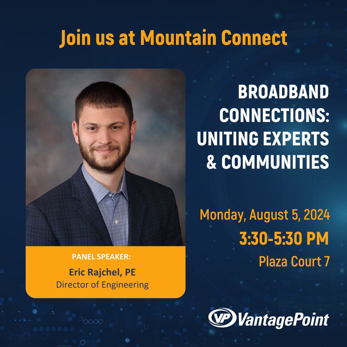 Vantage_Pnt's tweet image. If you&apos;re attending Mountain Connect next week, don&apos;t miss the pre-conference Q&amp;amp;A session from the “Trusted Broadband Experts” on Monday, August 5th. mountainconnect.org/event/broadban…  

#BroadbandDevelopment #MountainConnect