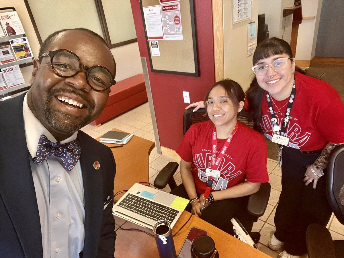 The team at Community College of Aurora (<a href="/CCAurora/">Community College of Aurora</a>)  is always ready for a selfie 😁. I am so grateful to serve with such a dedicated community of educators as we have at CCA. Fall registration is underway! Please visit us at CCAurora.edu 💪