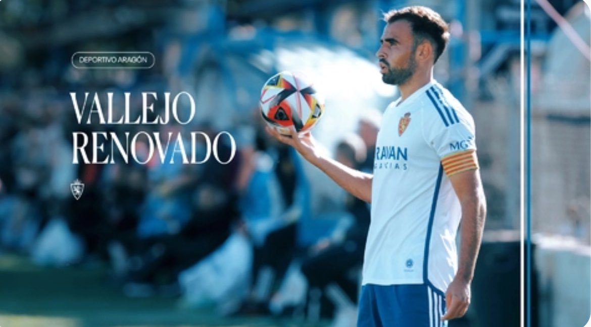 💥 OFICIAL | JAIME VALLEJO renueva con el #DeportivoAragón. El lateral, recuperándose de una grave lesión de rodilla, seguirá ligado a la disciplina del #RealZaragoza. ¡Enhorabuena,<a href="/Jaimiitoo3/">Vallejooo3</a>! 🤍💙 realzaragoza.com/noticias/jaime…
