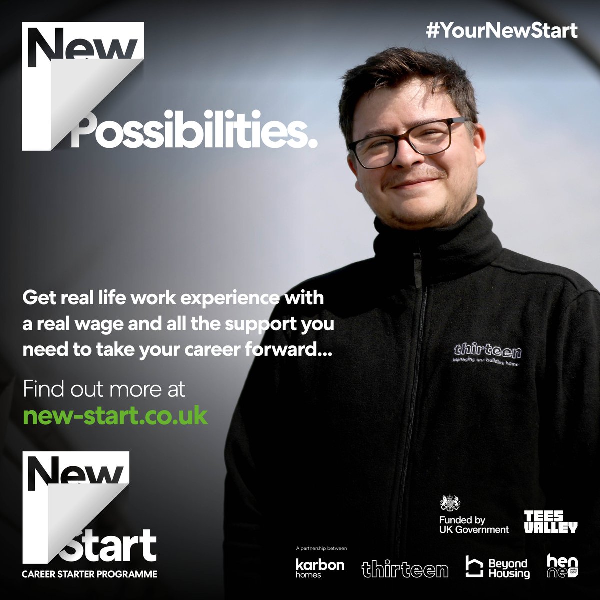 📣Career starter opportunities in Teesside.

🔓 our paid work placement programme New Start can help unlock your potential, address your barriers to employment and support you to find the new start you’ve been looking for.

📲Apply now at new-start.co.uk