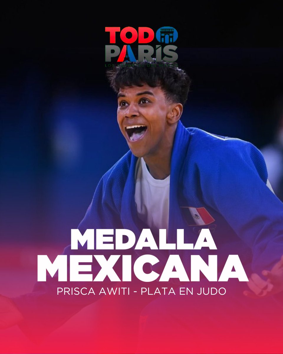 MexiquenseTV's tweet photo. ¡HISTORIA EN #PARÍS! 🇫🇷 

Prisca Awiti gana la primera medalla en la historia para México en #judo y es de PLATA, 🥈 la mexicana cayó ante la eslovena Andreja Leski en la final olímpica. 🔥

Levanta la cara #Prisca, nos mantuvo este al filo del asiento con tus participaciones. 👏🏽 

📸 @COM_Mexico