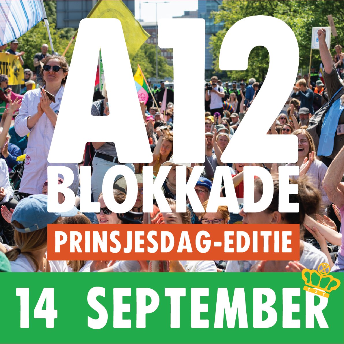 Op zaterdag 14 september wordt de A12 in Den Haag opnieuw geblokkeerd om te protesteren tegen fossiele subsidies. De actie, drie dagen voor Prinsjesdag, benadrukt de noodzaak voor het kabinet om deze subsidies te beëindigen. [1/2]