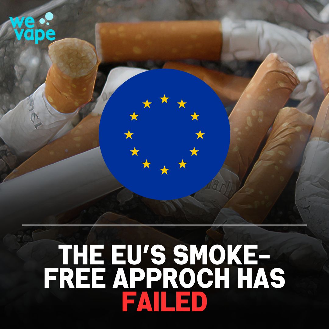 WeVapeUK's tweet photo. 🚫🇪🇺 The EU has failed.

🇪🇪 🇱🇻 🇱🇹 saw their smoking rates increase despite their bans on flavours.

A ban on flavours undermines public health. #BackVapingSaveLives https://t.co/BXWTfLyttT