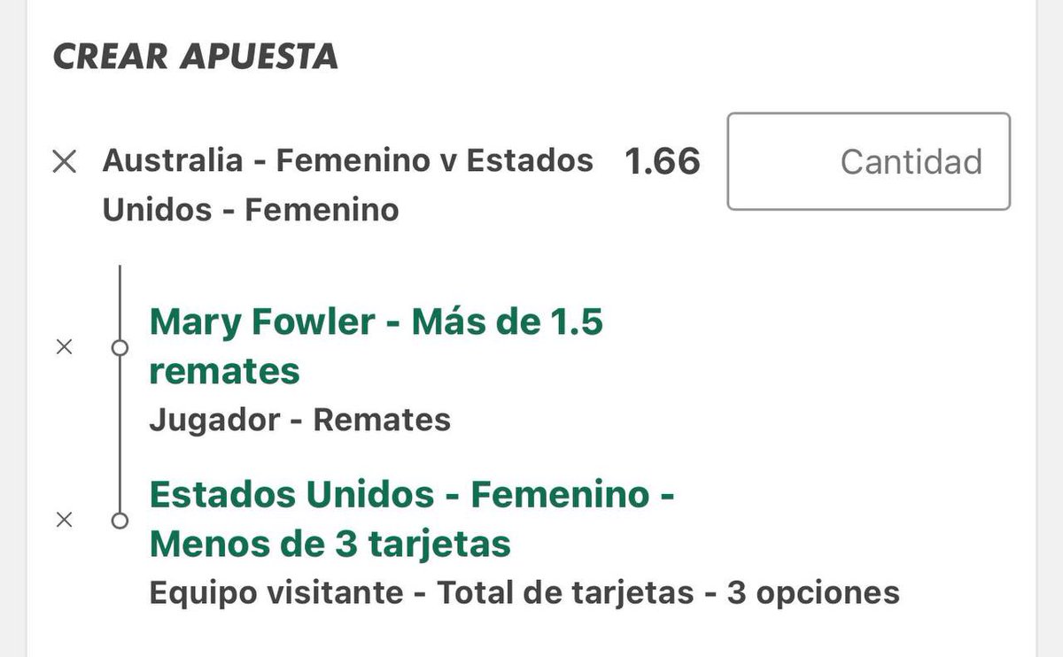 Buenas tardes!!! ☀️🏖️

Os dejamos Pick de Rufian Fem para los #JJOOParis2024 ⚽️

Australia Fem 🇦🇺 - EE.UU Fem 🇺🇸
🎯 Stake: 1

Suerte! 🍀🤞🏻