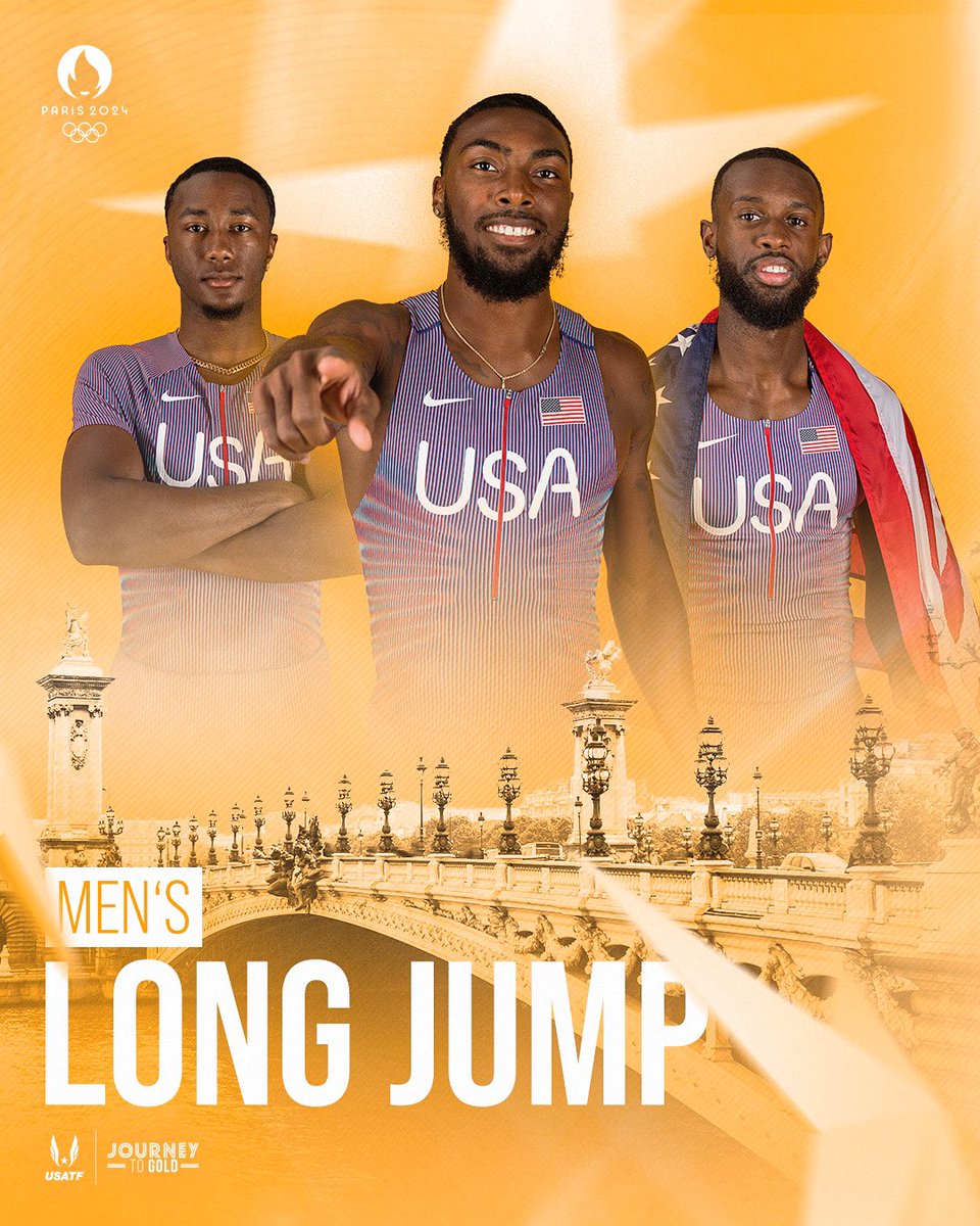 Highlighting the men’s long jump representing Team USA at #Paris2024

Watch Jeremiah Davis, Malcolm Clemons, and Jarrion Lawson ⬇️

Qualification: August 4, 5:00 a.m. ET
Final: August 6, 2:15 p.m. ET 

#JourneyToGold