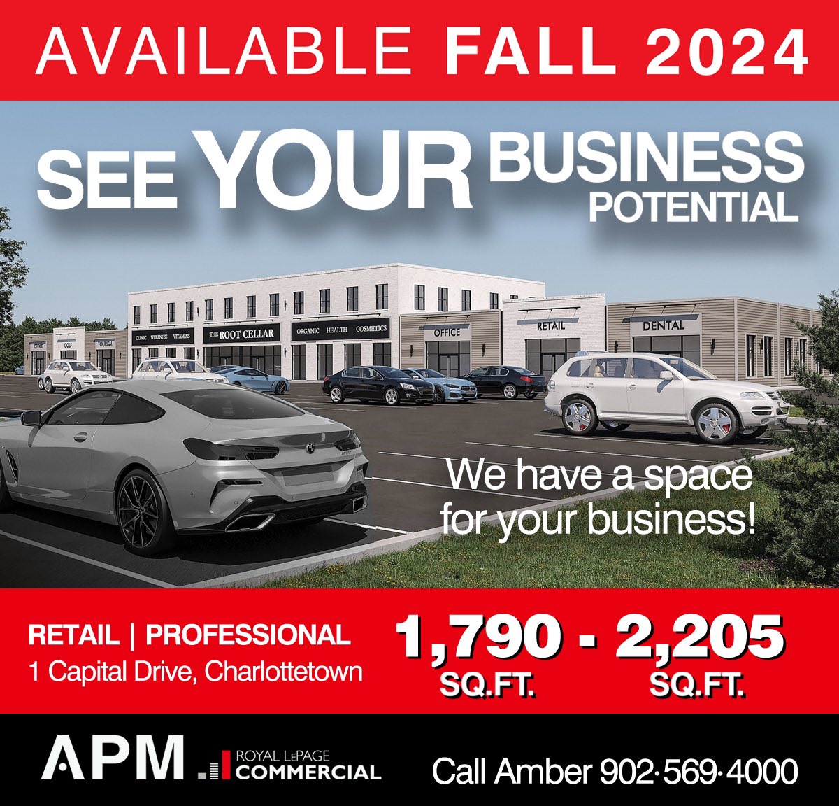 Commercial Lease Space Opportunities now available at one of the busiest corners in Charlottetown, complete with fit-up allowance and incentives!

📞 Amber at 902.569.4000

apmcommercial.ca/1-capitol-driv…