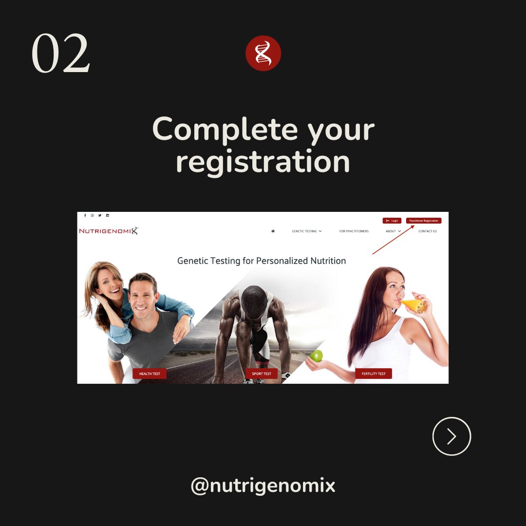 Nutrigenomix's tweet photo. 3 easy steps for getting started with Nutrigenomix!

Nutrigenomix is dedicated to helping healthcare professionals provide personalized, actionable health and lifestyle advice to their clients. We have thousands of practitioners in over 75 countries who are already using our test to change their clients’ lives.

Here are 3 steps you can follow to become an authorized provider of Nutrigenomix:

1. Click the link in our profile to visit https://t.co/sg9Tg0OwdB

2. Complete and submit our practitioner registration form

3. Begin offering Nutrigenomix to your clients

As a Nutrigenomix provider, you will also get access to our extensive resource library, which includes sample reports, CPEU approved webinars, video tutorials, and our practitioner training guide so you can offer personalized nutrition to your clients with confidence.

Get started today and help your clients realize the power of personalized nutrition!

#PersonalizedNutrition #PrecisionNutrition #PrecisionHealth #GeneticTesting #GeneticTest #DNATest #DNATesting #Nutrigenomics #Nutrigenetics #Dietitian #RegisteredDietitian #Nutritionist #HealthCoaching #HealthcarePractitioner #Nutrigenomix