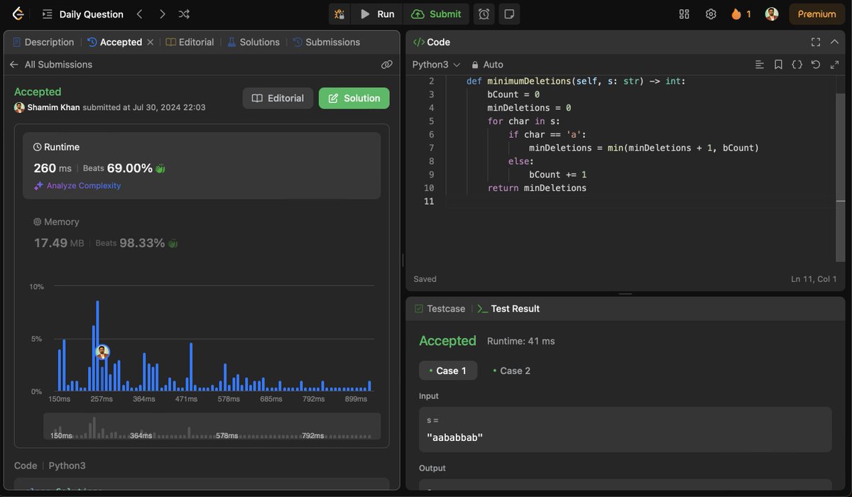 Nishansummy's tweet photo. ✅Day 50/100 of  #100DaysOfDSADaily 🚀
 #learnpublic 
#codingchallenge
@LeetCode

Happy Coding🚀🚀🚀 https://t.co/GkqBqJ6PK9