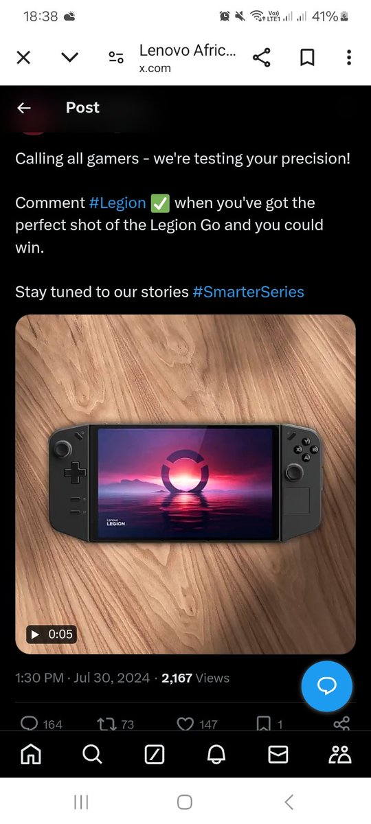 LK70576's tweet photo. @Lenovo_Africa #Legion✅️ https://t.co/g9rncL2sIz
